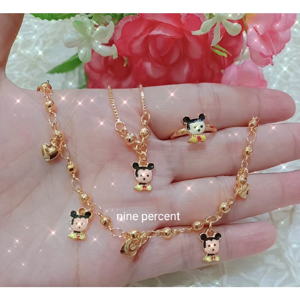 BISA COD, SET PERHIASAN ANAK KARAKTER/AKSESORIS FASHION/PAKET AKSESORIS ANAK/KALUNG/GELANG/CINCIN