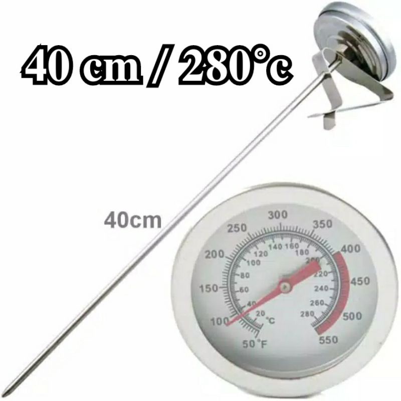 Thermometer Masak Minyak Goreng Deep Frying Stainless Serbaguna Sistem Analog Otomatis