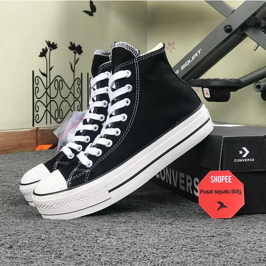 Sepatu Converse High Platform Black White