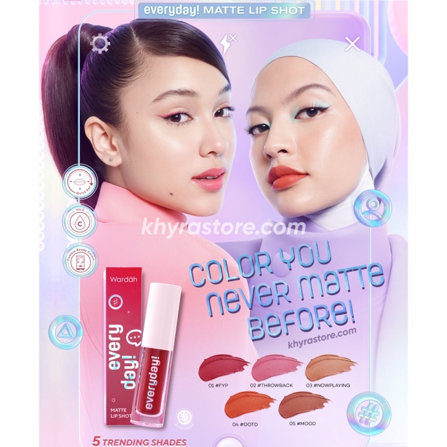 WARDAH EVERYDAY MATTE LIP SHOOT - WARDAH LIPCREAM MATTE LIPSHOOT