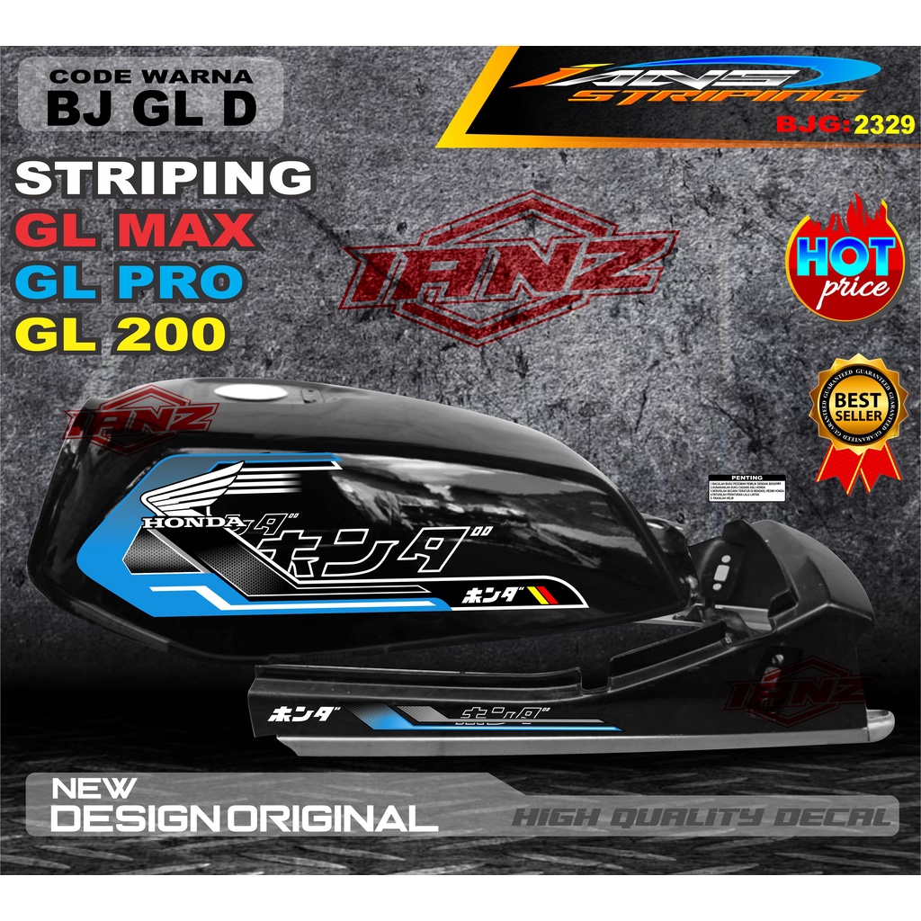 COSTUM STRIPING GL PRO TERBARU / STIKER MOTOR GL TERMURAH / STRIPING MOTOR GL 100 / STIKER MOTOR