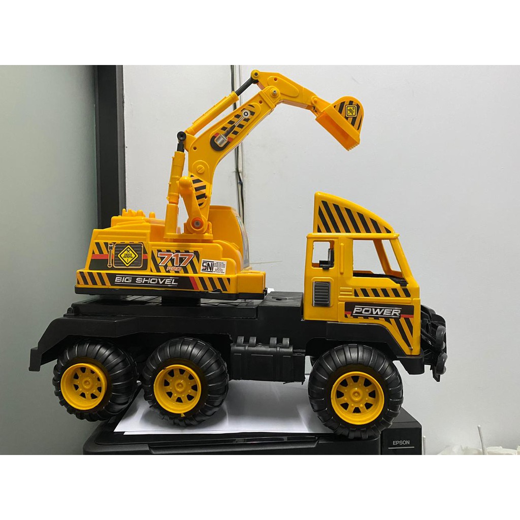 MAINAN ANAK MOBIL MOBILAN TRUK EXCAVATOR BESAR PLUS HELM / MDK 717 PRO