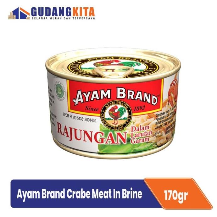 

[COD] Kepiting Air Garam Ayam Brand Crab Meat In Brine 170g [COD]