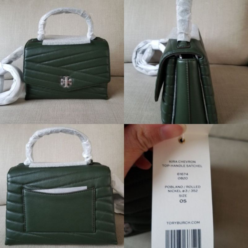 tb kira chevron top handle satchel