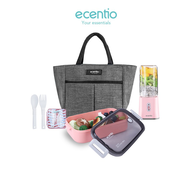 

Ecentio Blender set/portable blender/kotak makan/sendok&Garpu /lunch tas/mini cup/lunch box set