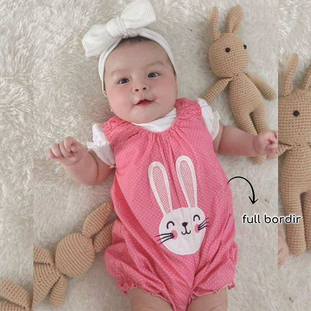 jumpsuite terusan bayi perempuan cewek usia umur 0 1 2 3 4 5 6 7 8 bulan / baju kodok overall bayi p