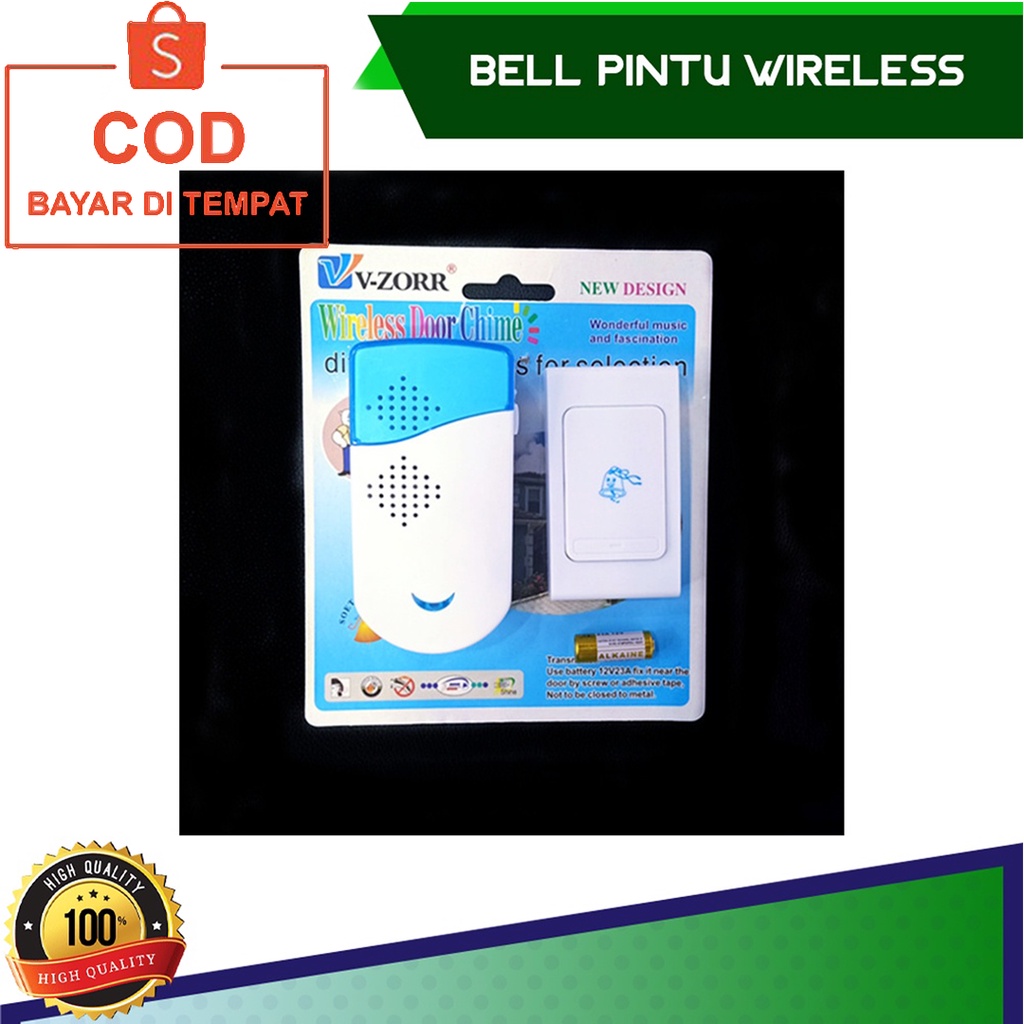 ✅COD Bel Pintu Rumah Tanpa Kabel Desain Wireless 37 Bunyi Suara Bell