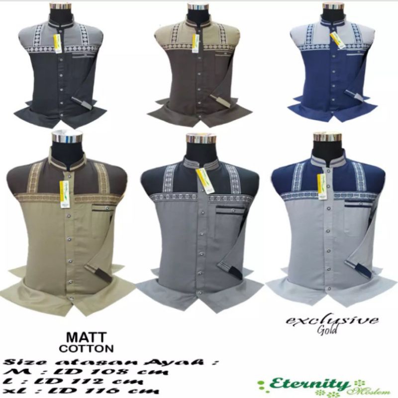 baju koko lengan panjang atasan muslim eternity azzahir