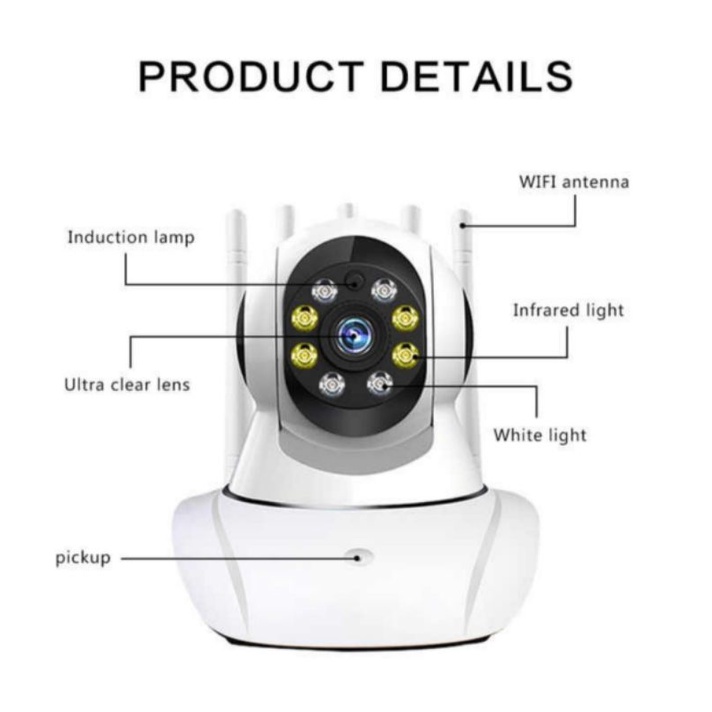 IP Camera Yoosee Wireless HD 1080P 5 Antena  Camera Cctv 5MP Wifi Monitor BaBy Night Vision