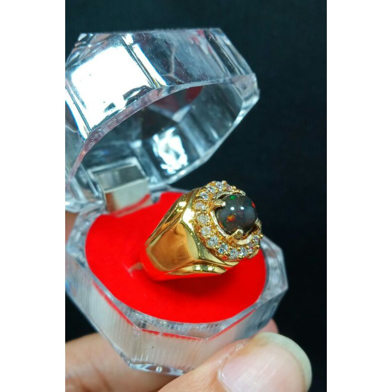 batu asli black Opal natural