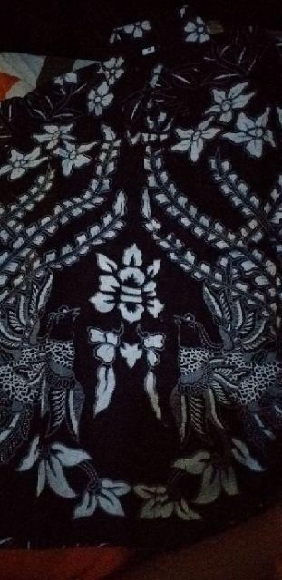 Couple Ayah Dan Anak Batik Manuk Cendrawasih Hitam Putih