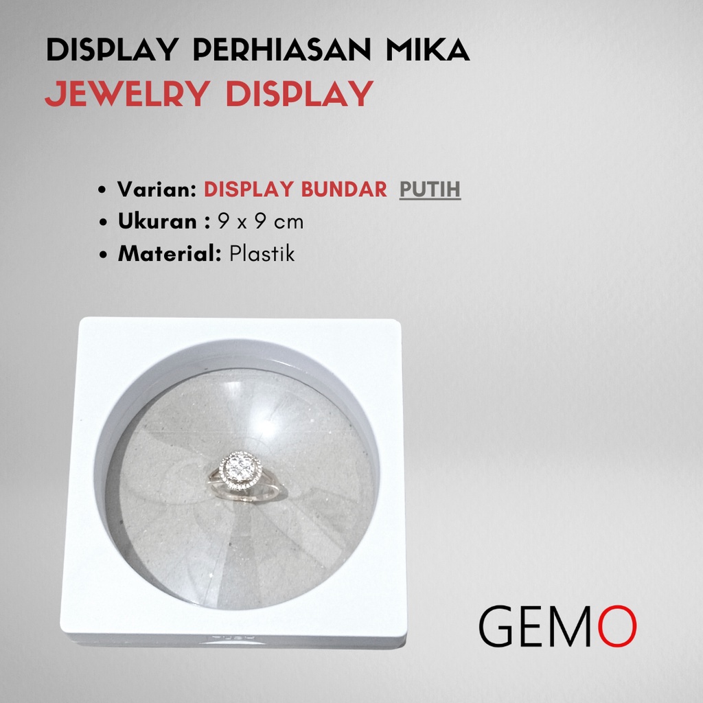 Display Perhiasan Mika, Jewelry Cincin Kawin, Liontin, Gelang, Kalung, Anting Murah Alat Peraga Toko Emas Berlian Perak Diamond