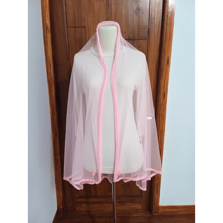 Slayer pengantin IBU BESAN PINK / hijab pengantin / veil pengantin / veil pengantin hijab / selendan