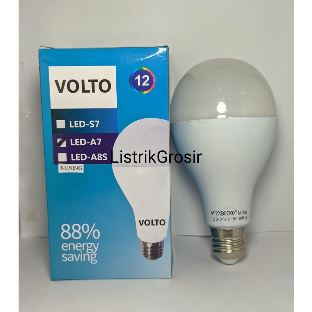 Warm White Lampu Bohlam Led Jastec Volto Endora A7 5w 10w 15w 20Watt Kuning