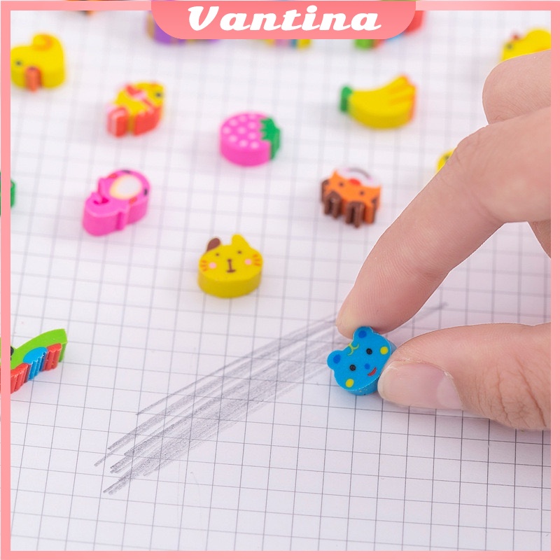 

(1 Pcs) penghapus mini kecil eraser Motif Hewan Buah Lucu Unik