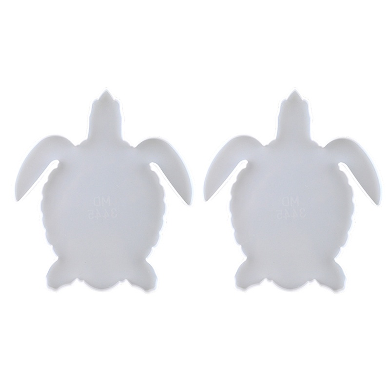 SIY  2Pcs DIY Flower Shape Silicone Geode Coaster Resin Molds Animals Sea Turtle Resin Coaster Tea Mat Molds Art Craft Tools