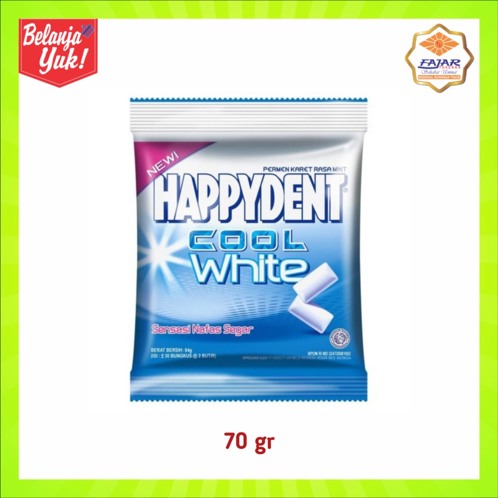 

Permen Happydent Cool White Mint 70gr Pouch