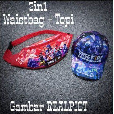 Waistbag anak karakter game 2in1 - Waistbag + topi