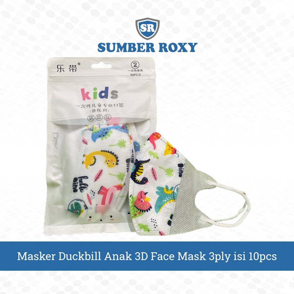 Masker Duckbill Anak 3D Face Mask 3ply isi 10pcs