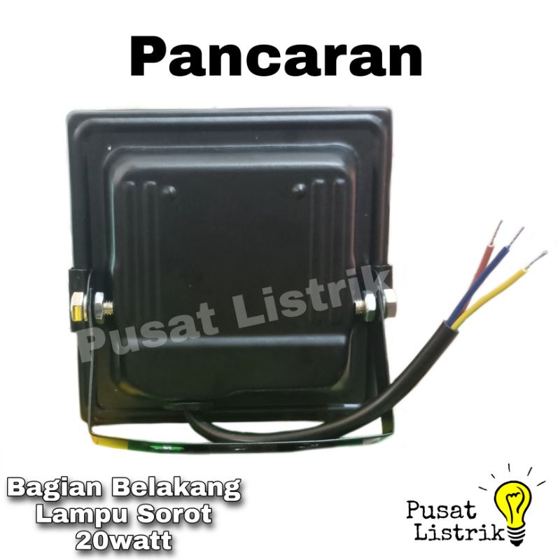 Lampu Sorot LED 20 Watt Pancaran + Bubble Wrap Lampu Tembak LED 20W 30W 50W 100W 200W Pancaran