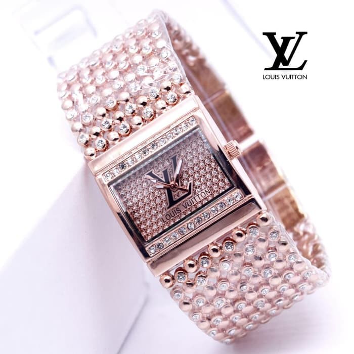 Jam Tangan Wanita / Cewek Lv Merica Rantai Rosegold