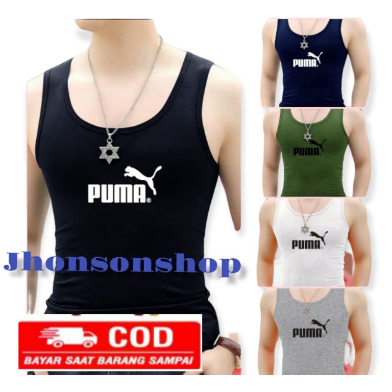 kaos singlet.logo PUM-T distro t-shirt Catton tebal &amp; murah tersedia ukuran M. L. XL. XXL