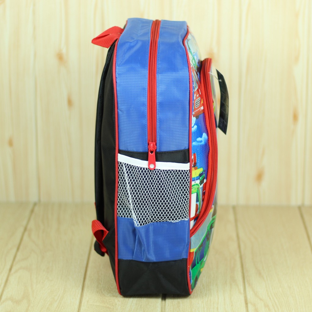 Back Pack Anak Cowok Motif Little Bus Tas Ransel Sekolah Anak Laki Laki TK SD Bahan Tebal Kuat Awet