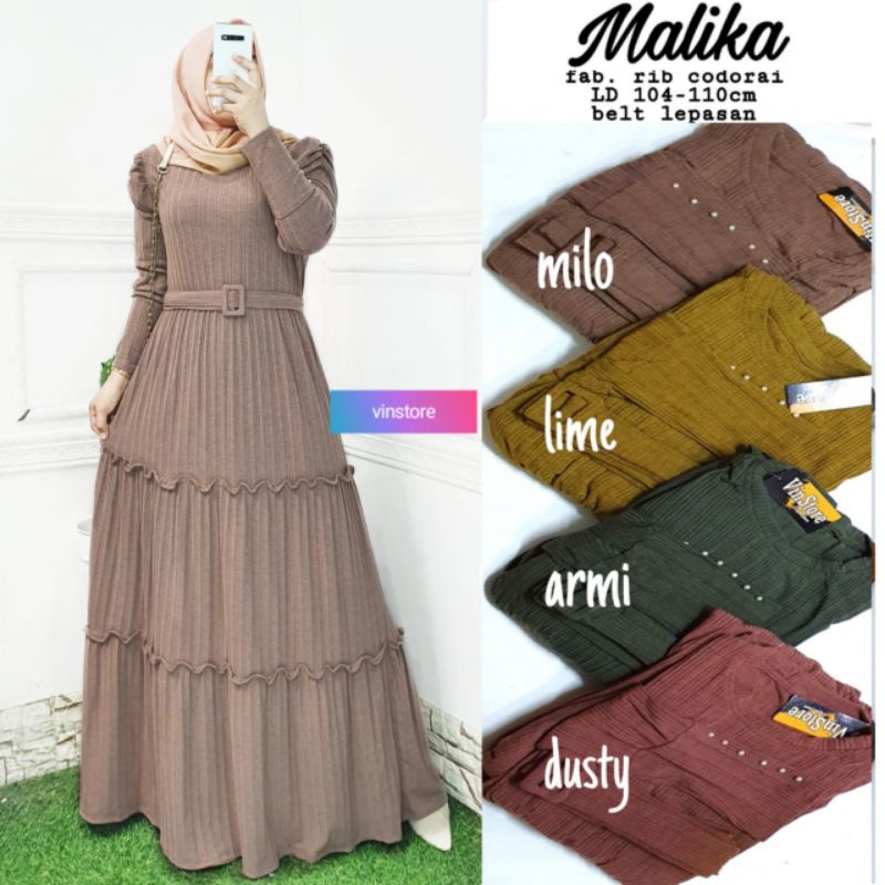 MALIKA / GAMIS REMPEL SUSUN BAWAH LEBAR