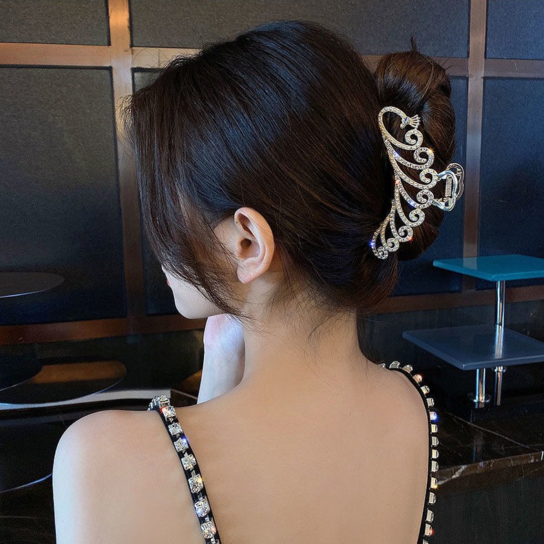 Jepit rambut korea wanita premium jepit jedai salon merak fashion motif import terbaru 11.5cm