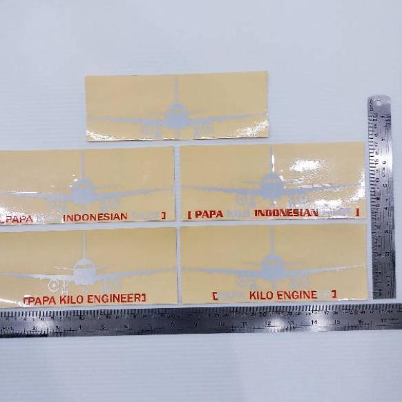 

[PRODUK KMJYS] Cutting Sticker Pesawat, PAPA KILO, Indonesia Pilot, Enggineer, Instructor, Flight Attendant WRA