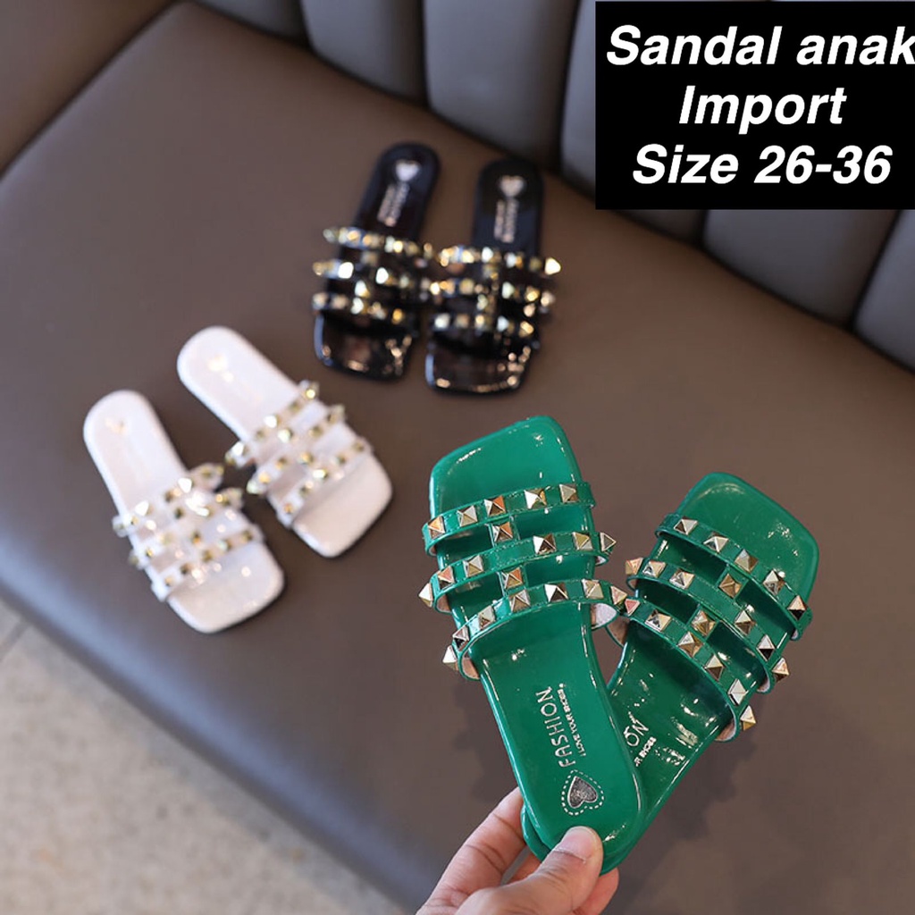 (LOLI-JKT) SP-V86 SANDAL ANAK CEWEK 3 WARNA BAGUS BANGAT SIZE 26-36