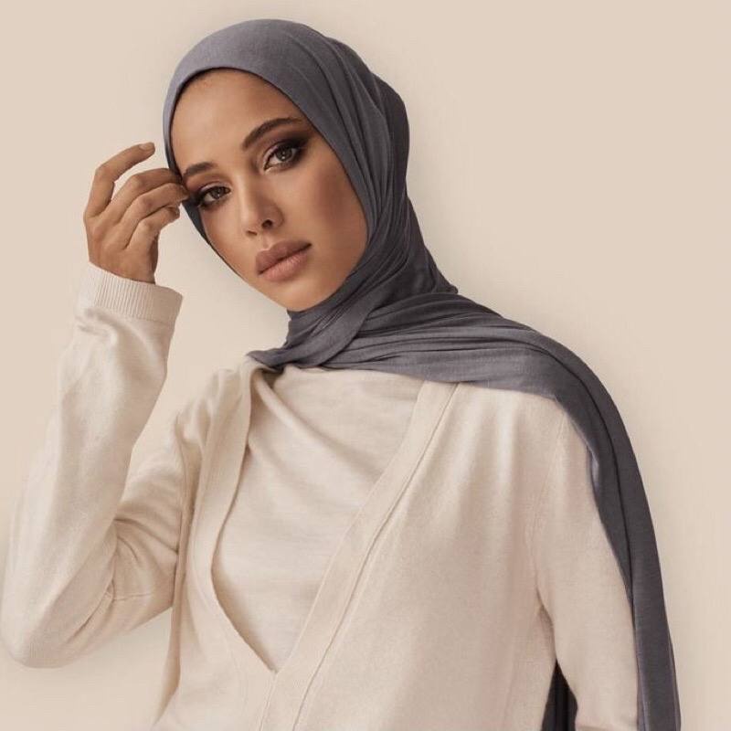 SAHARA SHAWL | PASHMINA KAOS RAYON | PASHMINA OMAN (TURKEY SHAWL) - Dark Grey