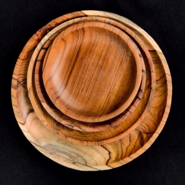  PIRING KAYU  JATI BULAT SERVING PLATE Shopee Indonesia