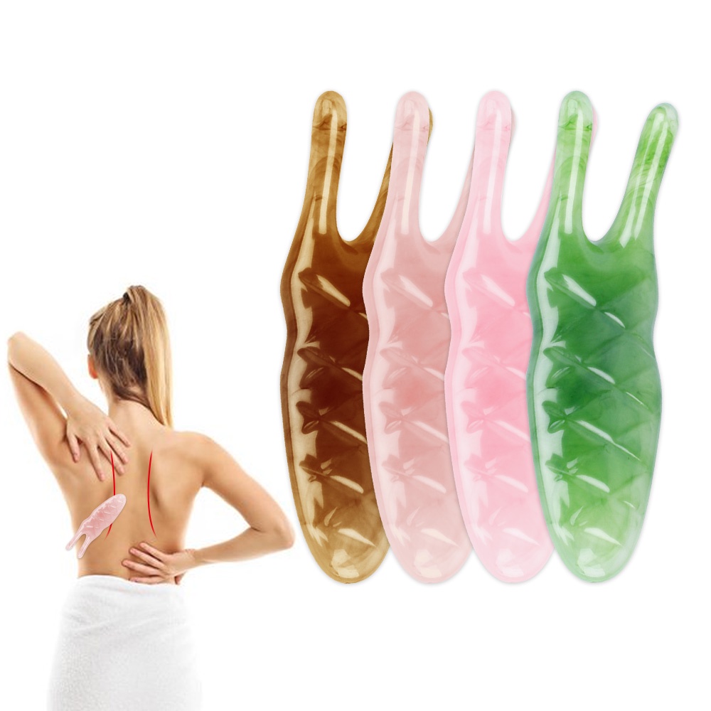 Salorie Roller Pijat Gua Sha Bahan Resin Alami Untuk Wajah / Mata / Tubuh / Hidung