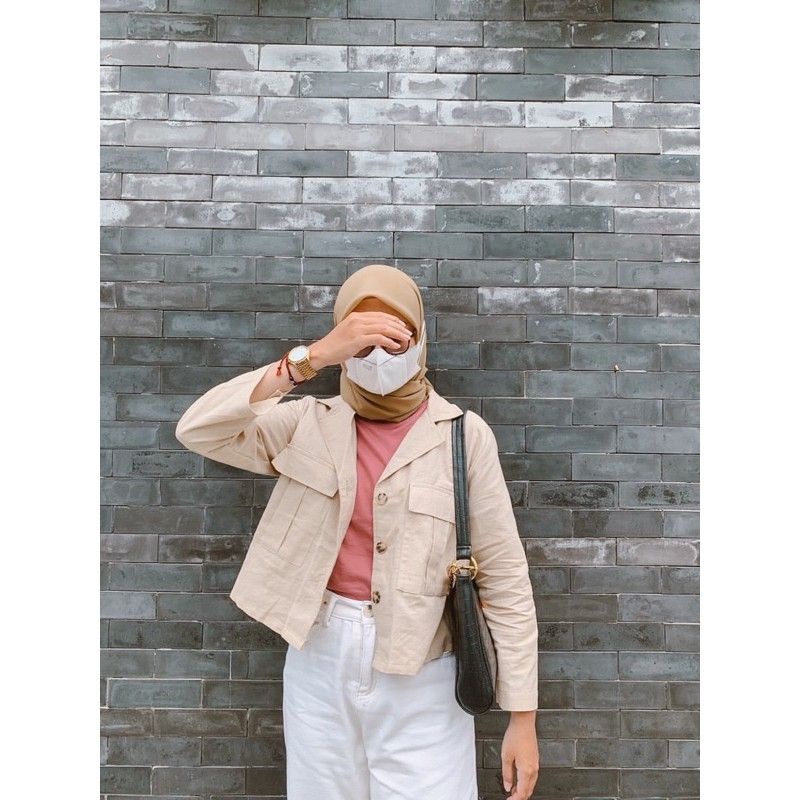 LINEN OUTER / SLEEVE JAKET / KARDIGAN SAKU NAMI SORA LALU