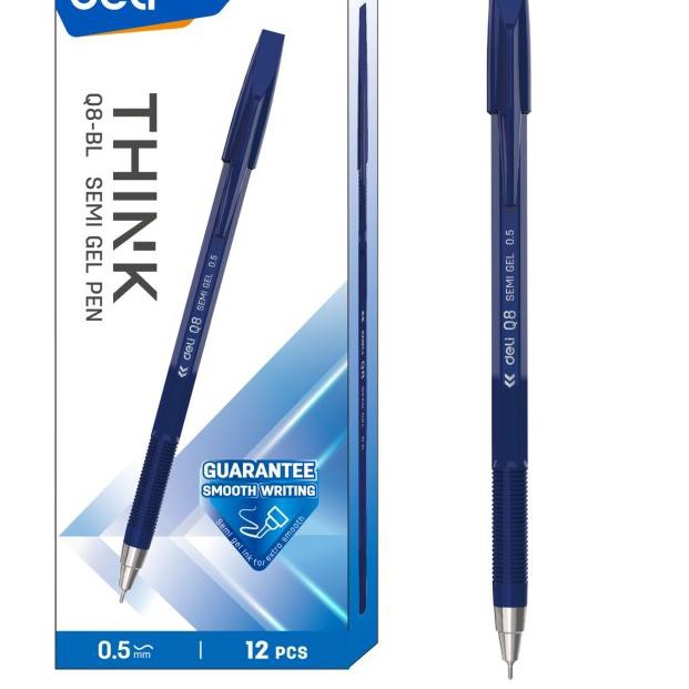 

➺ Deli Ballpoint / Pulpen Warna Hitam/Biru 0.5mm Penulisan Halus EQ8 - Hitam ☉