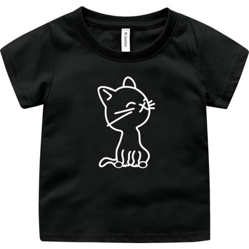 Kaos Baju Anak Perempuan Umjur 2 Sampai 15 Tahun Atasan Tshirt Cewe Murah Motif  Cute Cat Size S M L XL XXL Uxlo Fashion