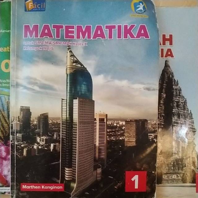 Buku Paket MATEMATIKA WAJIB kelas 10 SMA GRAFINDO logo FACIL