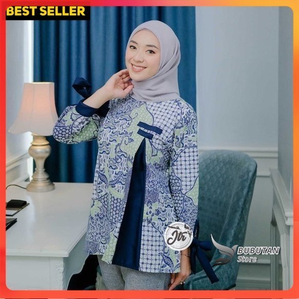BLOUSE BATIK WANITA KEKINIAN BATIK KANTOR BAIK KERJAWANITA