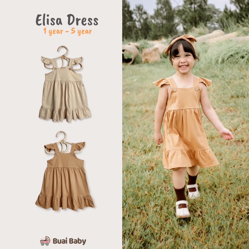 Buai - Elisa dress sangat cantik untuk anak perempuan Bahan adem dan Nyaman