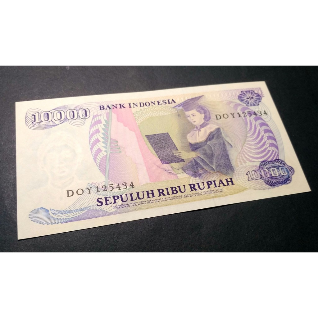 Uang Kuno Seri DOY 125434 10000 Kartini 1985 UNC+Bonus 4Lembar Seri Cantik 111111&666666