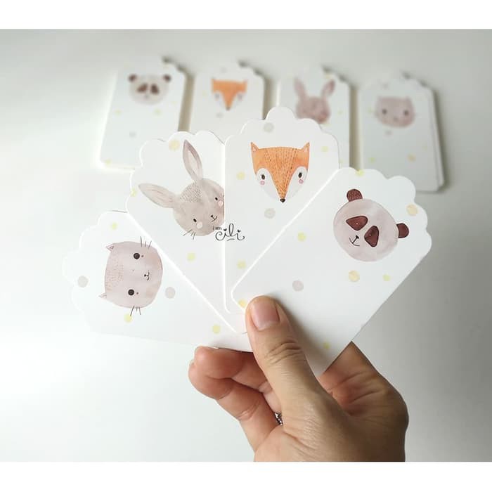 

cli51 TAG HTBLANK04 tag ucapan iamcili cute animal blank tulis sendiri