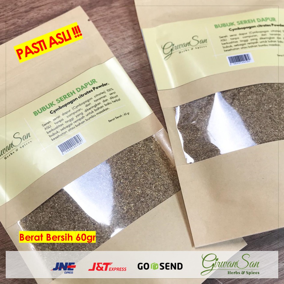 

Daun Sereh Bubuk Murni Original Grade A High Quality Herbal Rempah Kemasan Praktis Pakai Ziplock