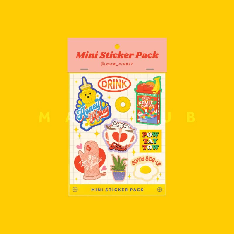 

MAD CLUB Mini Sticker Pack Yellow