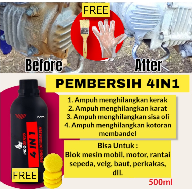 Pembersih mesin motor mobil cairan pembersih kerak karat mesin motor engine degreaser cleaner rantai sepeda motor perkakas cairan penghilang kotoran karat perawatan eksterior kendaraan blok mesin RS31 500ml