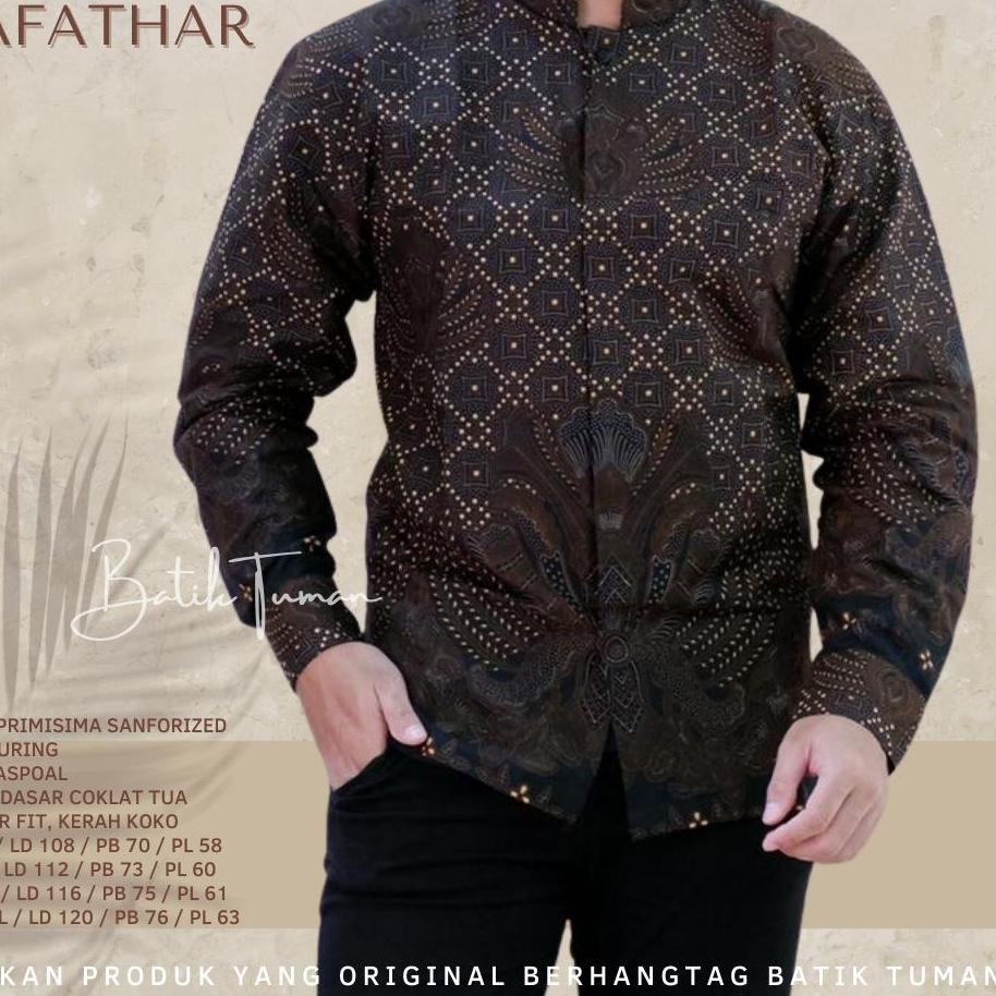 SALEE.. KOKO RAFATHAR Koko Batik Pria Lapis Furing Batik Katun Primisima Baju Koko Pria Lengan Panja