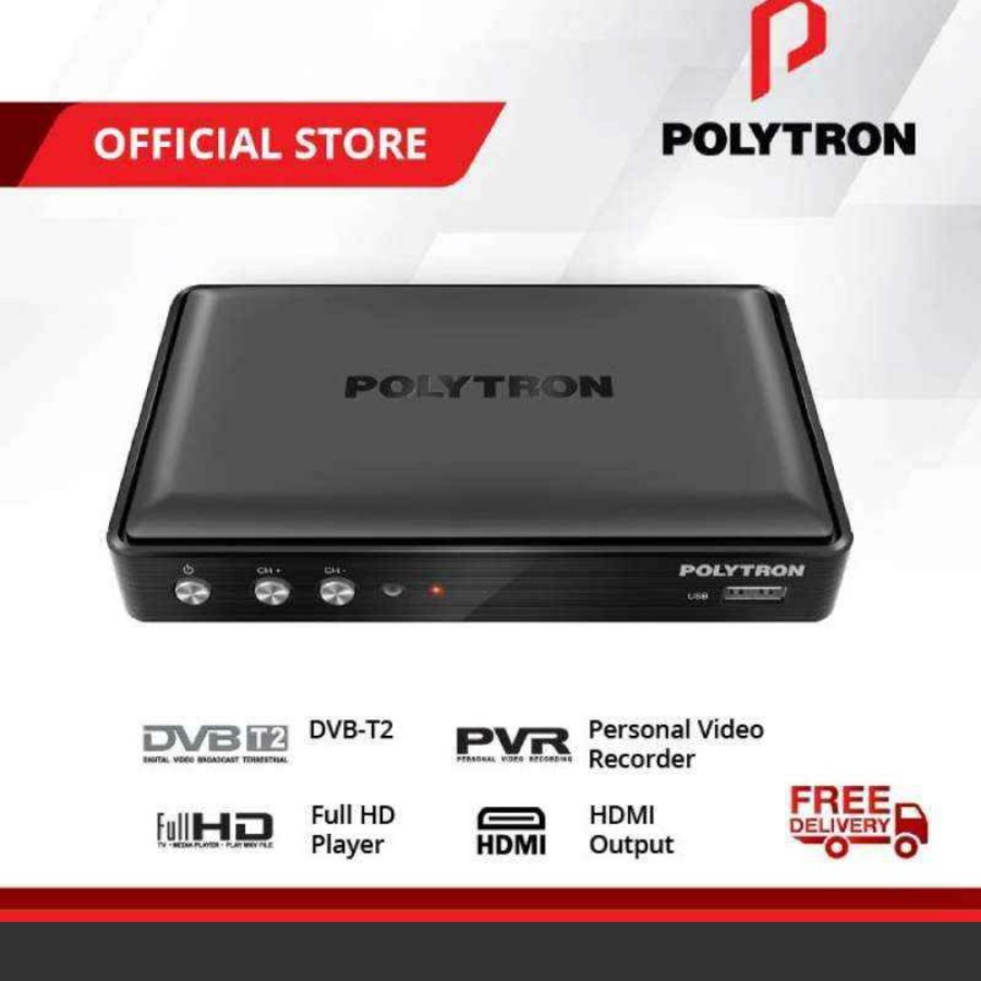 Polytron PDV 600T2 Set Top Box Alat Penerima Siaran TV Digital Full HD