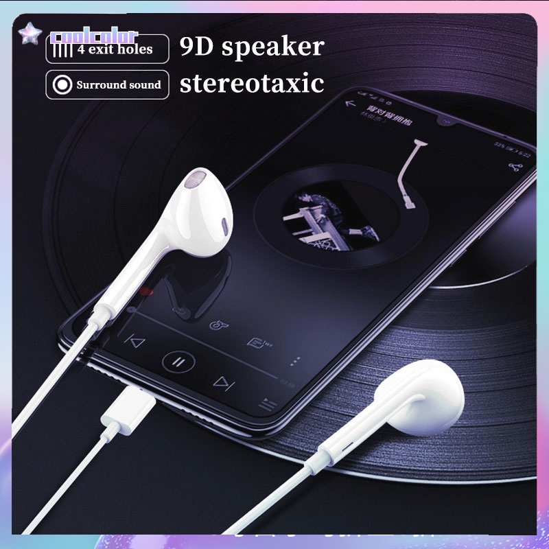 【Ready stock】Headset gaming murah berkualitas Type C Earphone In Ear Bass headset Android Original Headphone Handsfree COD