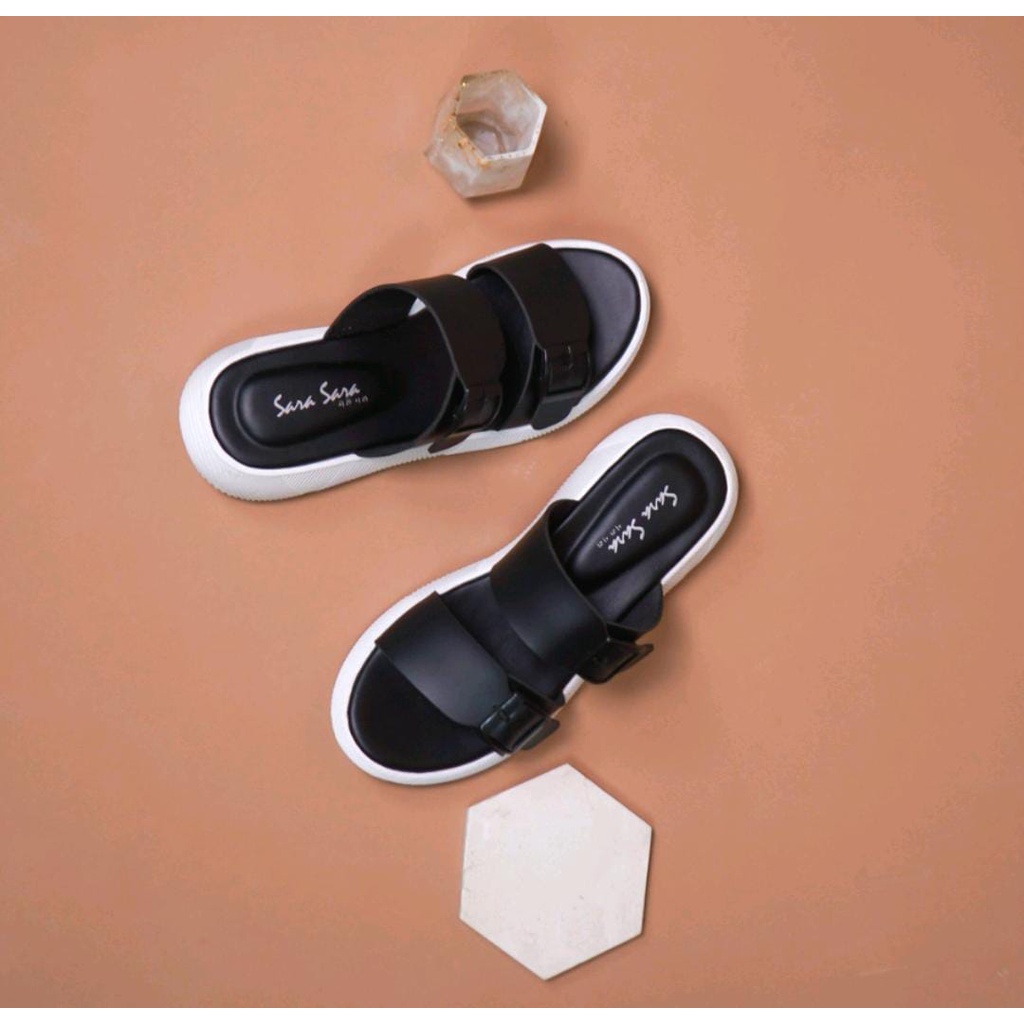 Ra Store Sandal Wanita Double Strap sandal ban dua sandal cewek terbaru