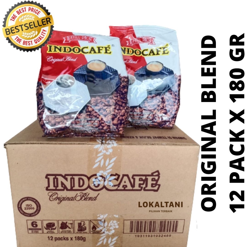 

Indocafe Original Blend 180gr Refil / 1 Karton isi 12 Pcs